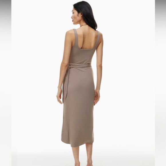 Aritzia Saturn Midi Dress in Grey Taupe - Picture 2 of 8